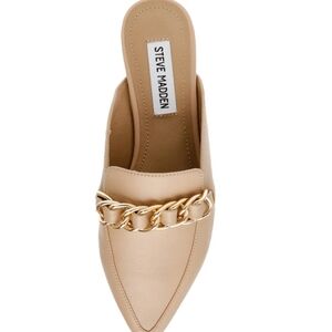 Steve MaddenWomen's Fleur Tailored Chain Mule Loafer Flats, Sz 8, NEW